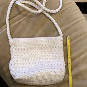 White crochet crossbody